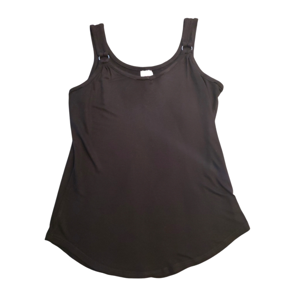 ☕ No Boundaries Black Tank Top with Metal Rings